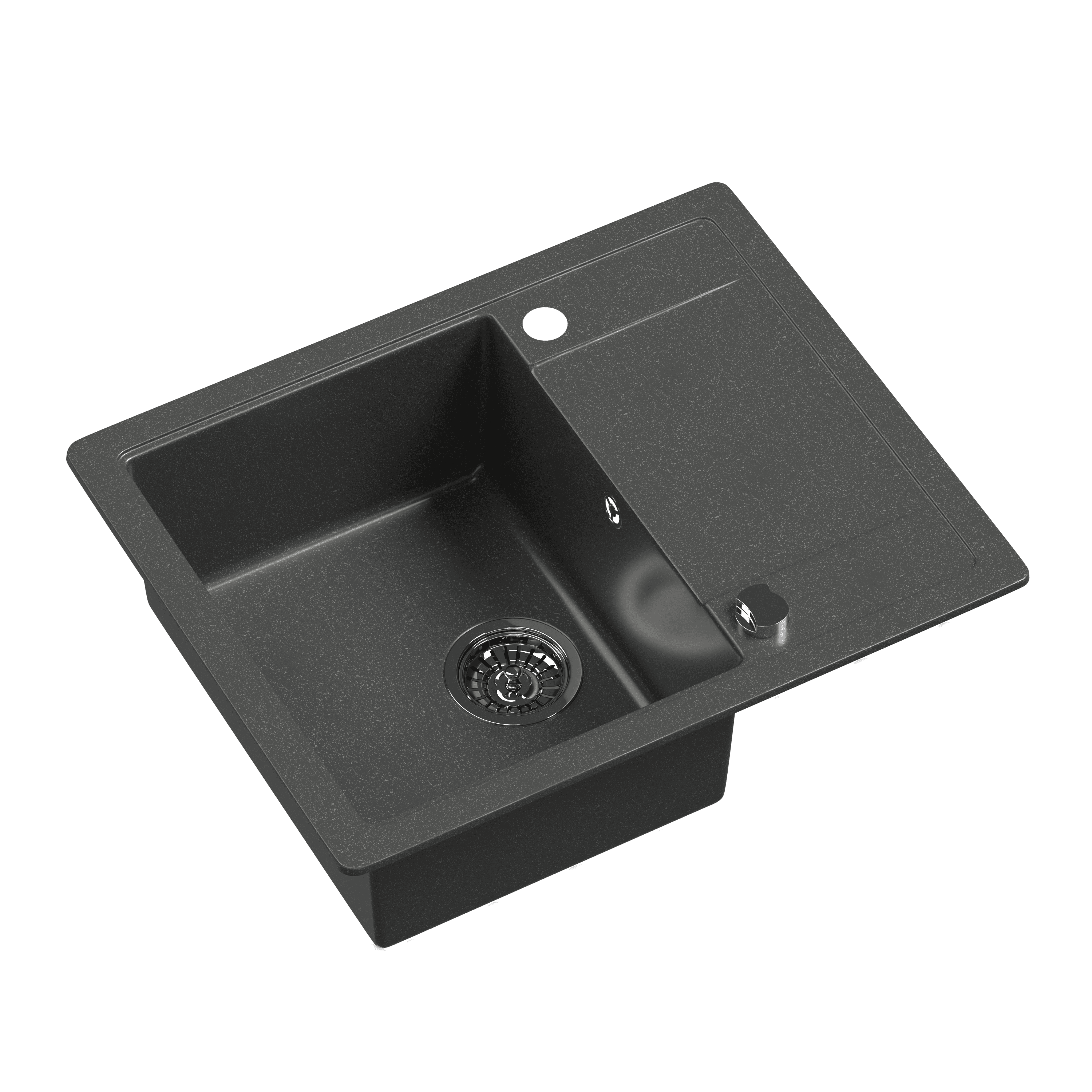 Grafitowy zlewozmywak granitowy KGS Z 4557 1B1D Graphite